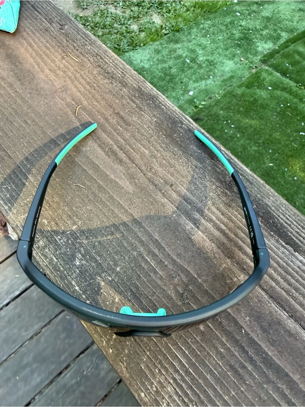 Goodr Sport Wrap Sunglasses in Black with Teal Accents